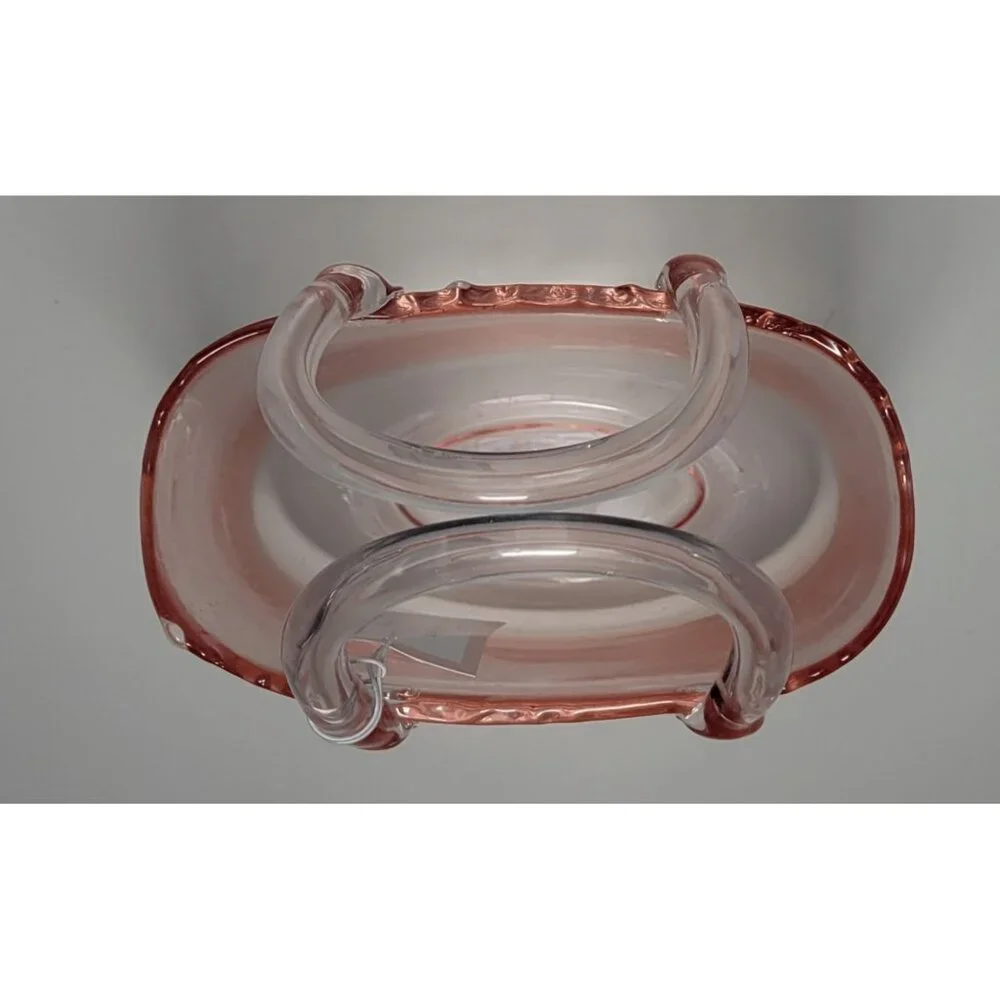 Cupcakes and Cashmere Pink Glass Handbag Purse Vase New - Picture 3 of 3